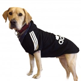 Adidog Black Hoodie Kapşonlu Sweatshirt, Orta ve Büyük Irklar İçin