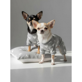 Soft Hearts Köpek Uyku Takımı | Pamuklu Penye Köpek Tulumu ve Mini Yastık | Küçük Irklar İçin | Tüy Dökülmesini Azaltır