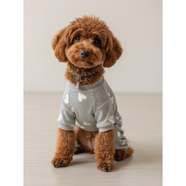 Soft Hearts Köpek Uyku Takımı | Pamuklu Penye Köpek Tulumu ve Mini Yastık | Küçük Irklar İçin | Tüy Dökülmesini Azaltır