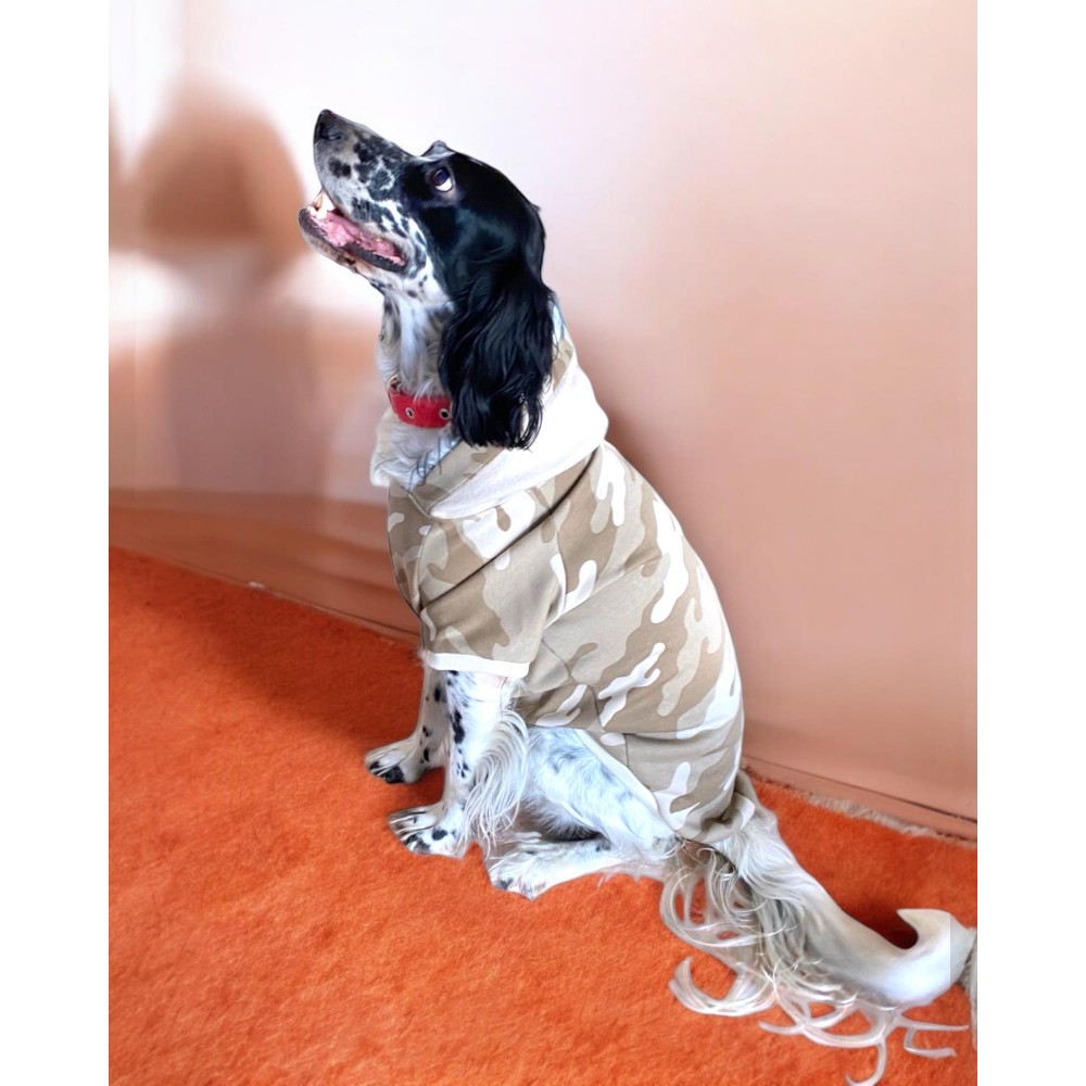 Soft Kamuflaj Sweatshirt Orta ve Büyük Irklar İçin