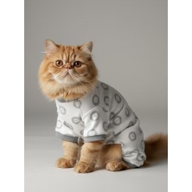 Soft Lion Kedi Tulumu | Pamuklu Penye Kedi Kıyafeti | Küçük Irklar İçin | Tüy Dökülmesini Azaltır