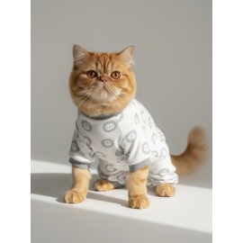 Soft Lion Kedi Tulumu | Pamuklu Penye Kedi Kıyafeti | Küçük Irklar İçin | Tüy Dökülmesini Azaltır