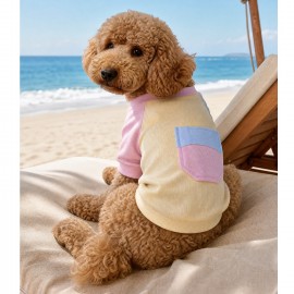 Soft Sun Köpek Tişörtü | Cepli Şeker Renkli Yazlık Köpek Kıyafeti | Küçük Irklar İçin