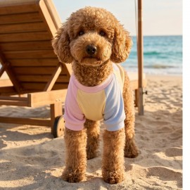 Soft Sun Köpek Tişörtü | Cepli Şeker Renkli Yazlık Köpek Kıyafeti | Küçük Irklar İçin