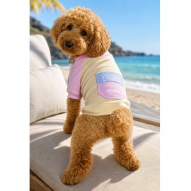 Soft Sun Köpek Tişörtü | Cepli Şeker Renkli Yazlık Köpek Kıyafeti | Küçük Irklar İçin