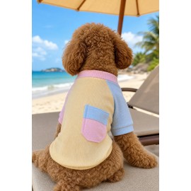 Soft Sun Köpek Tişörtü | Cepli Şeker Renkli Yazlık Köpek Kıyafeti | Küçük Irklar İçin