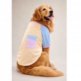 Soft Sun Orta ve Büyük Irk Köpek Tişörtü | Sarı Mavi Pembe Yazlık Köpek Kıyafeti