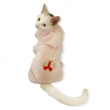 Softie Pink Butterfly Kedi Tulumu Kedi Kıyafeti