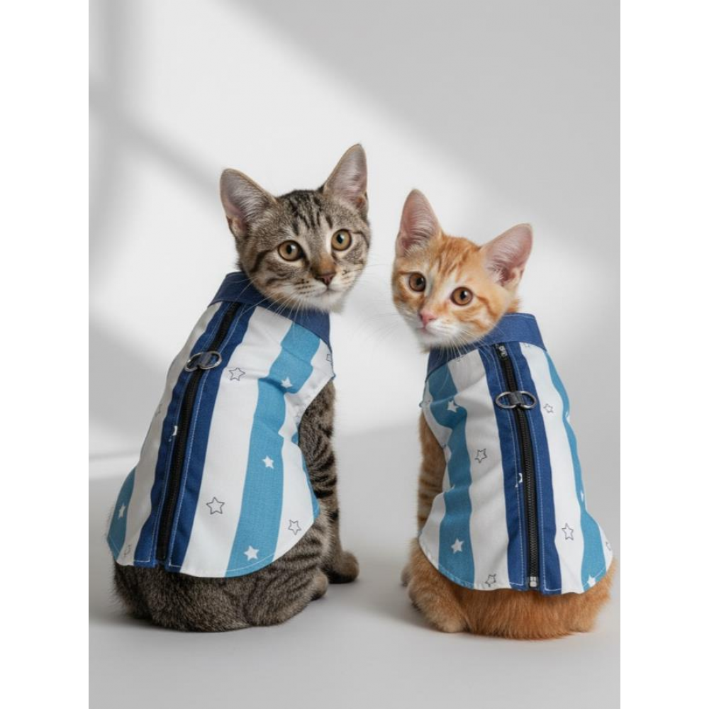 Star Sky Rain Kedi Yağmurluk Ceket