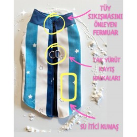 Star Sky Rain Küçük Köpek Yağmurluk Ceket