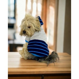 Blue Line Kapşonlu Sweatshirt Köpek Kıyafeti Köpek Elbisesi 