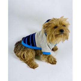 Blue Line Kapşonlu Sweatshirt Köpek Kıyafeti Köpek Elbisesi 