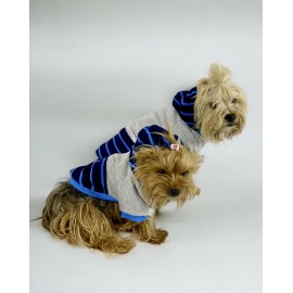 Blue Line Kapşonlu Sweatshirt Köpek Kıyafeti Köpek Elbisesi 