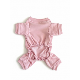 Tassel and Rainbow Soft Pink - Pastel Pembe Pamuklu Kedi Tulum Pijama