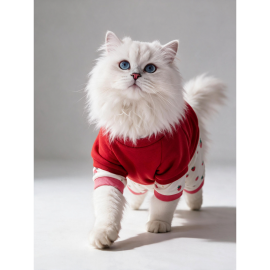 Tatlı Çilek Duo – Çilekli Kedi Tulum & Sweat Kombini