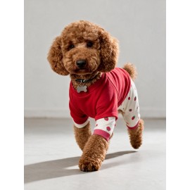 Tatlı Çilek Duo – Çilekli Köpek Tulum & Sweat Kombini