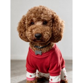 Tatlı Çilek Duo – Çilekli Köpek Tulum & Sweat Kombini