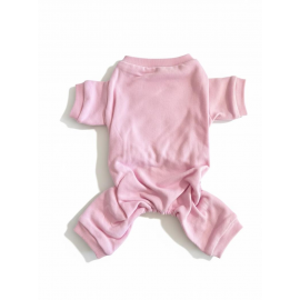 Soft Pink - Pastel Pembe Pamuklu Kedi Tulum Pijama