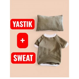 Teddy Forest Chic Polar Sweat ve Yastık Takımı – Kediler İçin Uyku by Kemique