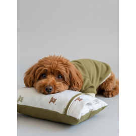 Teddy Forest Chic Polar Sweat ve Yastık Takımı – Köpekler İçin Uyku by Kemique