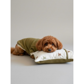 Teddy Forest Chic Polar Sweat ve Yastık Takımı – Köpekler İçin Uyku by Kemique