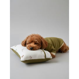 Teddy Forest Chic Polar Sweat ve Yastık Takımı – Köpekler İçin Uyku by Kemique