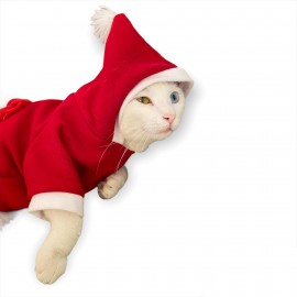 Teddy Noel Kapşonlu Kedi Sweatshirt