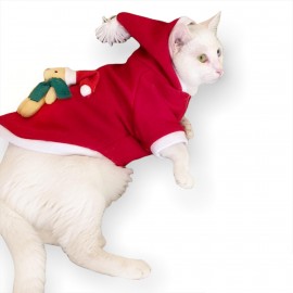 Teddy Noel Kapşonlu Kedi Sweatshirt