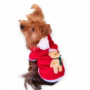 Teddy Noel Kapşonlu Köpek Sweatshirt