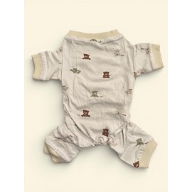 Teddy Pamuklu Köpek Tulum Pijama