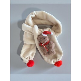 Teddy Santa Yılbaşı Köpek Atkısı | Polar Peluş Köpek Atkısı | Köpek Yılbaşı Aksesuarı | Orta ve Büyük Irklar İçin
