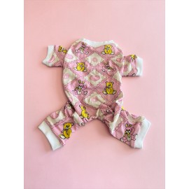 Teddy Toad Penye Köpek Tulum Pijama