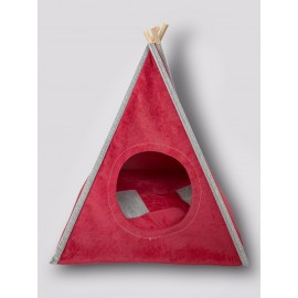 Tepee Five Kedi Evi, Kedi Barınağı, Kedi Çadırı, Minderli Kedi Yatağı