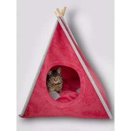 Tepee Five Kedi Evi, Kedi Barınağı, Kedi Çadırı, Minderli Kedi Yatağı