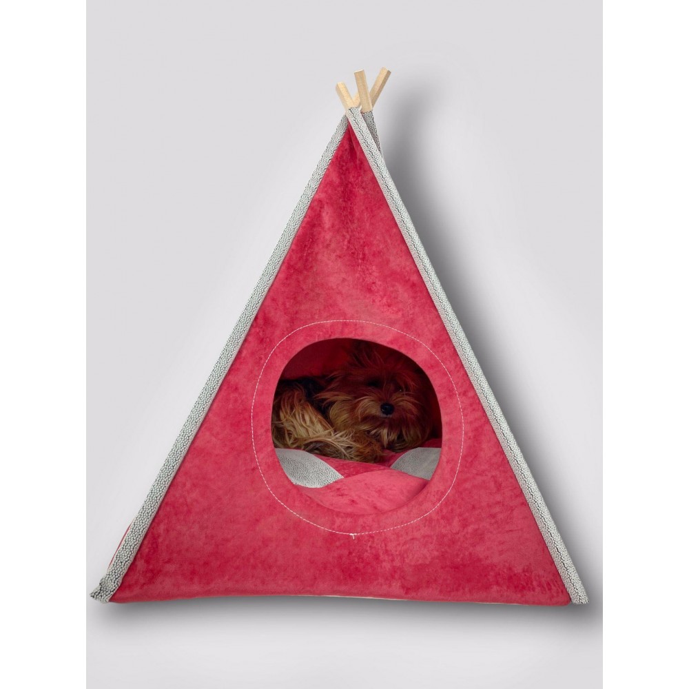 Tepee Five Köpek Evi, Köpek Barınağı, Köpek Çadırı, Minderli Köpek Yatağı