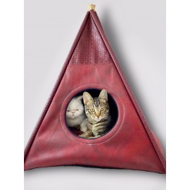 Tepee Three Kedi Evi, Kedi Barınağı, Kedi Çadırı, Minderli Kedi Yatağı
