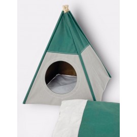 Tepee TwentyFour Kedi Evi, Kedi Barınağı, Kedi Çadırı, Minderli Kedi Yatağı