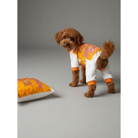 Tiger Köpek Uyku Takımı | Pamuklu Penye Köpek Tulumu ve Mini Yastık | Küçük Irklar İçin | Tüy Dökülmesini Azaltır