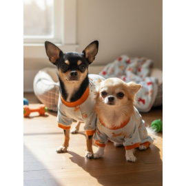 Cozy Meow Köpek Uyku Takımı | Pamuklu Penye Köpek Tulumu ve Mini Yastık | Küçük Irklar İçin | Tüy Dökülmesini Azaltır