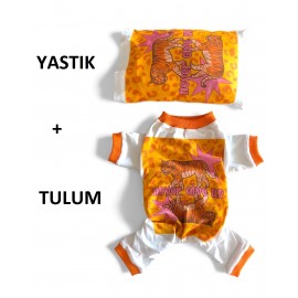 Tiger Leopar Desenli Penye Kedi Tulum | Tüy Dökülmesini Azaltmaya Yardımcı | Yumuşak & Rahat Kedi Kıyafeti