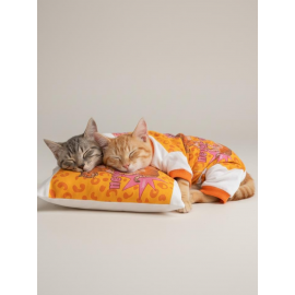 Tiger Leopar Desenli Penye Kedi Tulum | Tüy Dökülmesini Azaltmaya Yardımcı | Yumuşak & Rahat Kedi Kıyafeti