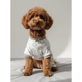 Soft Lion Köpek Uyku Takımı | Pamuklu Penye Köpek Tulumu ve Mini Yastık | Küçük Irklar İçin | Tüy Dökülmesini Azaltır