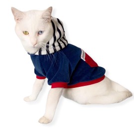 Tommy Lacivert Kapşonlu Kedi Sweatshirt