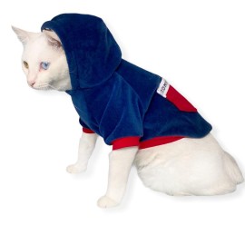 Tommy Lacivert Kapşonlu Kedi Sweatshirt
