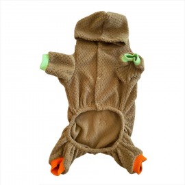 Trio Flower Brown Köpek Tulumu Köpek Kıyafeti