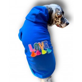 Love of Blue Kapşonlu Sweatshirt Orta ve Büyük Irklar İçin