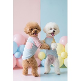Bubbles Pastel Kedi Tişörtü | Cepli Şeker Renkli Yazlık Kedi Kıyafeti | Küçük ve Orta Irk Kediler İçin 