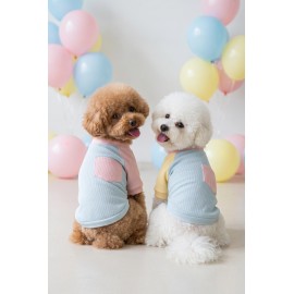 Bubbles Pastel Kedi Tişörtü | Cepli Şeker Renkli Yazlık Kedi Kıyafeti | Küçük ve Orta Irk Kediler İçin 