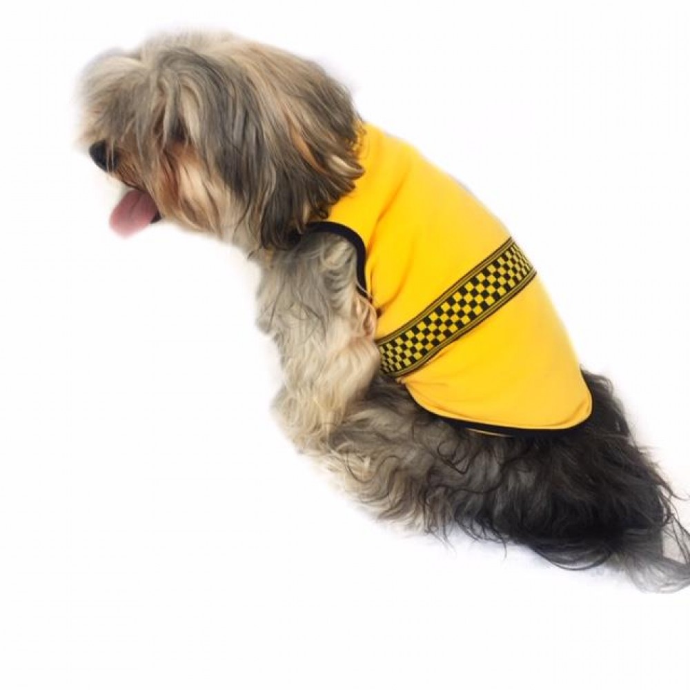 Yellow Black Checker Atlet Köpek Kıyafeti  Köpek Elbisesi