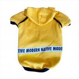 Yellow Modern Native Kapşonlu Sweat by Kemique Köpek Kazağı 